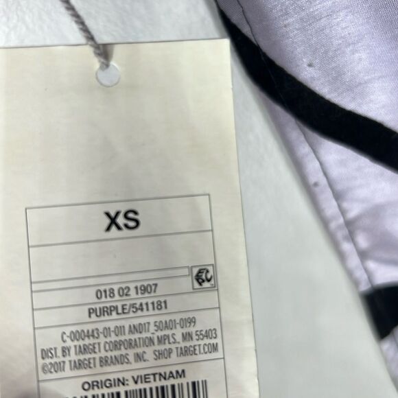 A New Day Pink Swiss Dot Blouse Cold Shoulder Ruffles Long Sleeve XS New - Picture 6 of 10